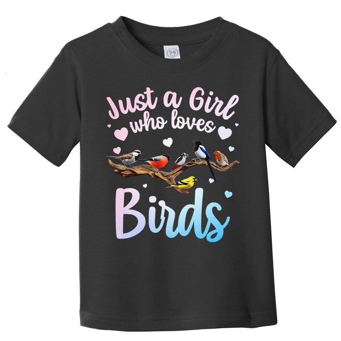 Cool Bird Watcher Art For Women Birding Nerd Birder Toddler T-Shirt