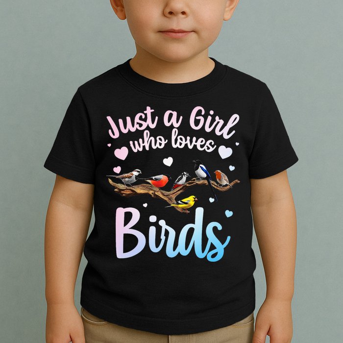 Cool Bird Watcher Art For Women Birding Nerd Birder Toddler T-Shirt