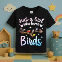 Cool Bird Watcher Art For Women Birding Nerd Birder Toddler T-Shirt