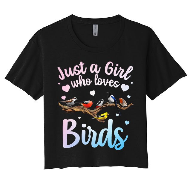 Cool Bird Watcher Art For Women Birding Nerd Birder Crop Top
