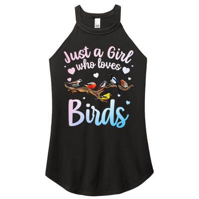 Cool Bird Watcher Art For Women Birding Nerd Birder Women's Perfect Tri Rocker Tank