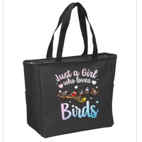 Cool Bird Watcher Art For Women Birding Nerd Birder Zip Tote Bag
