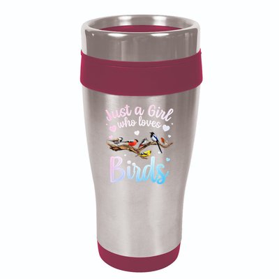 Cool Bird Watcher Art For Women Birding Nerd Birder 16oz Travel Tumbler
