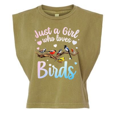 Cool Bird Watcher Art For Women Birding Nerd Birder Garment-Dyed Women's Muscle Tee