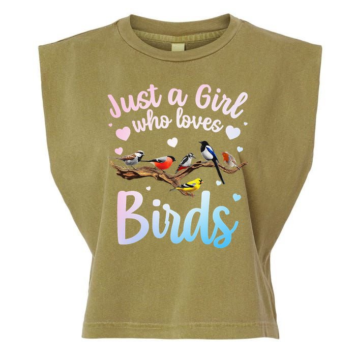 Cool Bird Watcher Art For Women Birding Nerd Birder Garment-Dyed Women's Muscle Tee