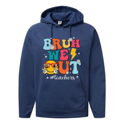 Cute Bruh We Out End Of School Year Teacher Summer Teachers Performance Fleece Hoodie