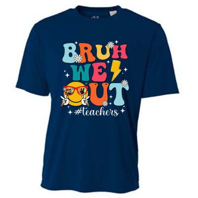 Cute Bruh We Out End Of School Year Teacher Summer Teachers Cooling Performance Crew T-Shirt