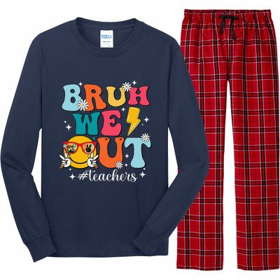 Cute Bruh We Out End Of School Year Teacher Summer Teachers Long Sleeve Pajama Set