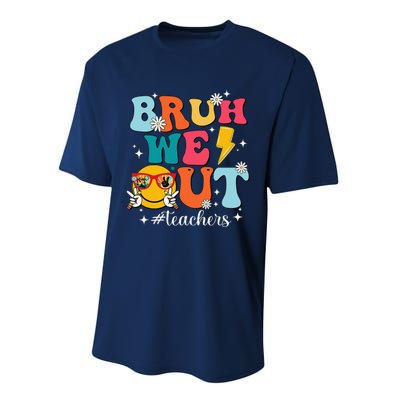 Cute Bruh We Out End Of School Year Teacher Summer Teachers Performance Sprint T-Shirt