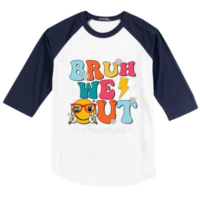 Cute Bruh We Out End Of School Year Teacher Summer Teachers Baseball Sleeve Shirt