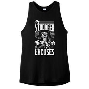 Calisthenics Body Workout Be Stronger Than Your Excuses Great Gift Ladies PosiCharge Tri-Blend Wicking Tank