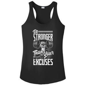 Calisthenics Body Workout Be Stronger Than Your Excuses Great Gift Ladies PosiCharge Competitor Racerback Tank