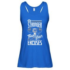 Calisthenics Body Workout Be Stronger Than Your Excuses Great Gift Ladies Essential Flowy Tank