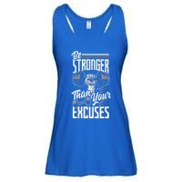 Calisthenics Body Workout Be Stronger Than Your Excuses Great Gift Ladies Essential Flowy Tank