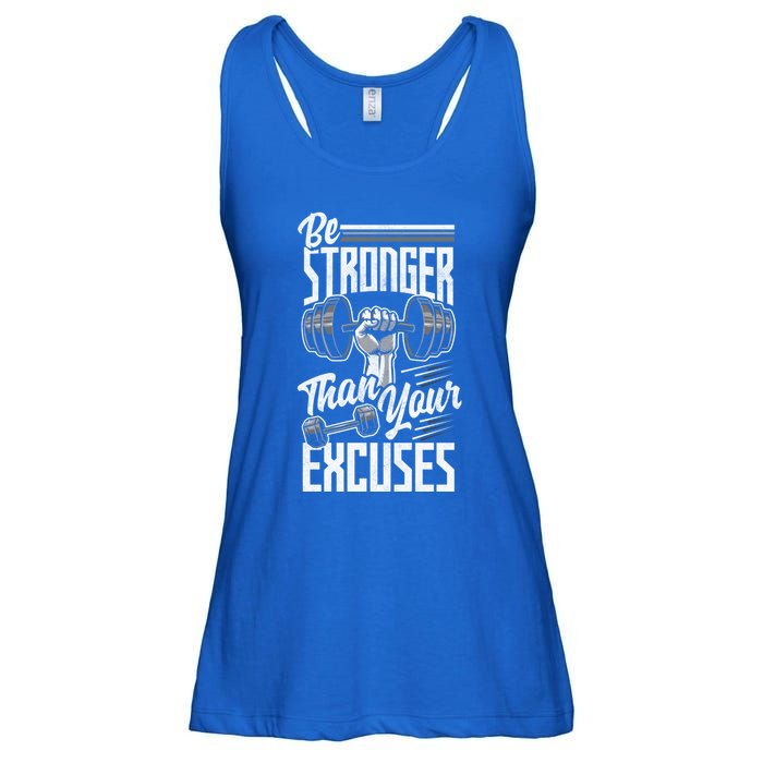 Calisthenics Body Workout Be Stronger Than Your Excuses Great Gift Ladies Essential Flowy Tank