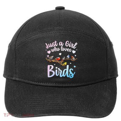 Cool Bird Watcher Art For Women Birding Nerd Birder 7-Panel Snapback Hat