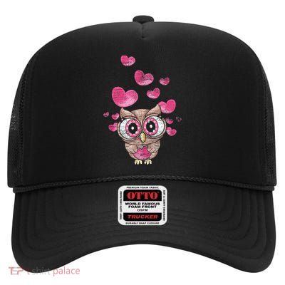 Cute Bird Women Girls Kids Owl High Crown Mesh Back Trucker Hat