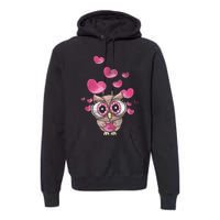 Cute Bird Women Girls Kids Owl Premium Hoodie