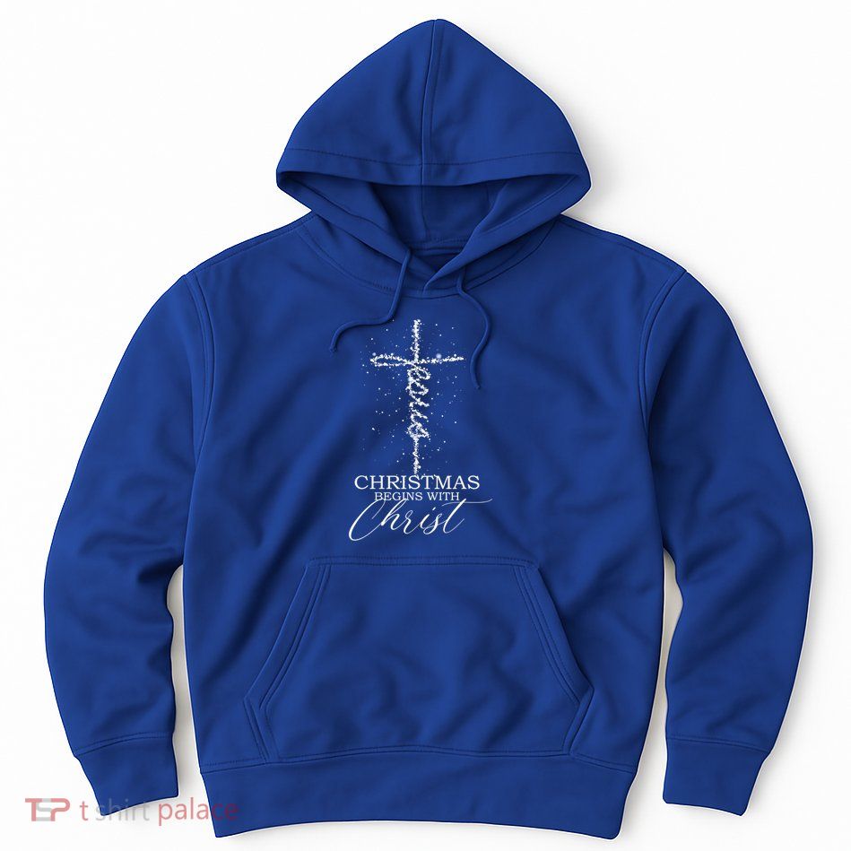 Christmas Begins With Christ Jesus Faithful Christian Light Meaningful Gift Hoodie
