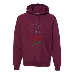 Christmas Begins With Christ Snowman Christian Religious Premium Hoodie