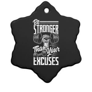 Calisthenics Body Workout Be Stronger Than Your Excuses Cool Gift Ceramic Star Ornament