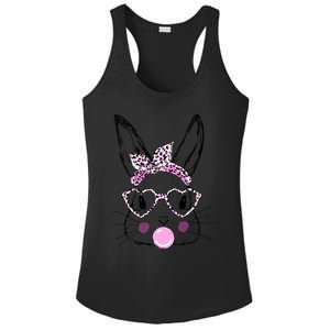 Cute Bunny Wear Bandana Heart Glasses Bubblegum Easter Day Funny Gift Ladies PosiCharge Competitor Racerback Tank