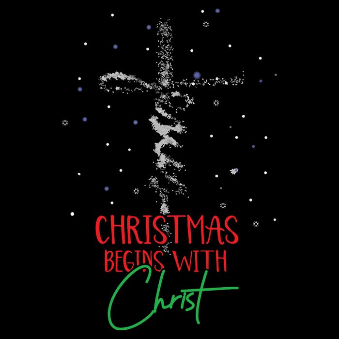 Christmas Begins With Christ Snowman Christian Religious Cooling Performance Long Sleeve Crew