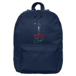 Christmas Begins With Christ Snowman Christian Religious 16 in Basic Backpack