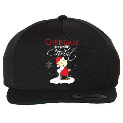 Christmas Begins With Christ Xmas Gift Holiday Costume Wool Snapback Cap