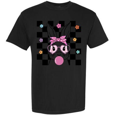 Cute Bunny With Bandana Heart Glasses Bubblegum Easter Day Gift Garment-Dyed Heavyweight T-Shirt