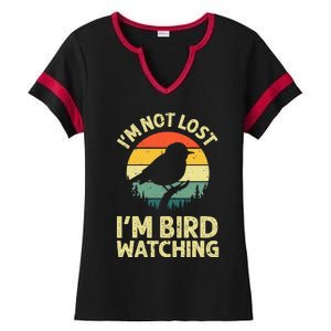 Cool Bird Watching Design Bird Watcher Birder Ladies Halftime Notch Neck Tee