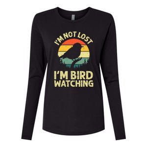 Cool Bird Watching Design Bird Watcher Birder Womens Cotton Relaxed Long Sleeve T-Shirt