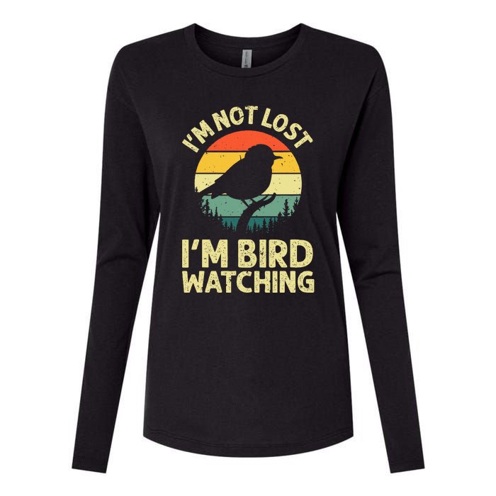 Cool Bird Watching Design Bird Watcher Birder Womens Cotton Relaxed Long Sleeve T-Shirt