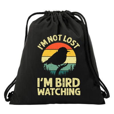 Cool Bird Watching Design Bird Watcher Birder Drawstring Bag