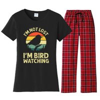 Cool Bird Watching Design Bird Watcher Birder Women's Flannel Pajama Set