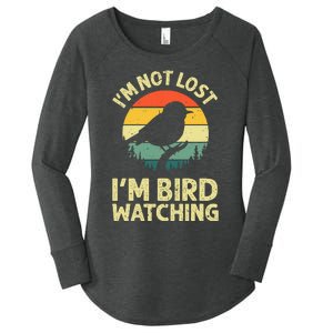 Cool Bird Watching Design Bird Watcher Birder Women's Perfect Tri Tunic Long Sleeve Shirt