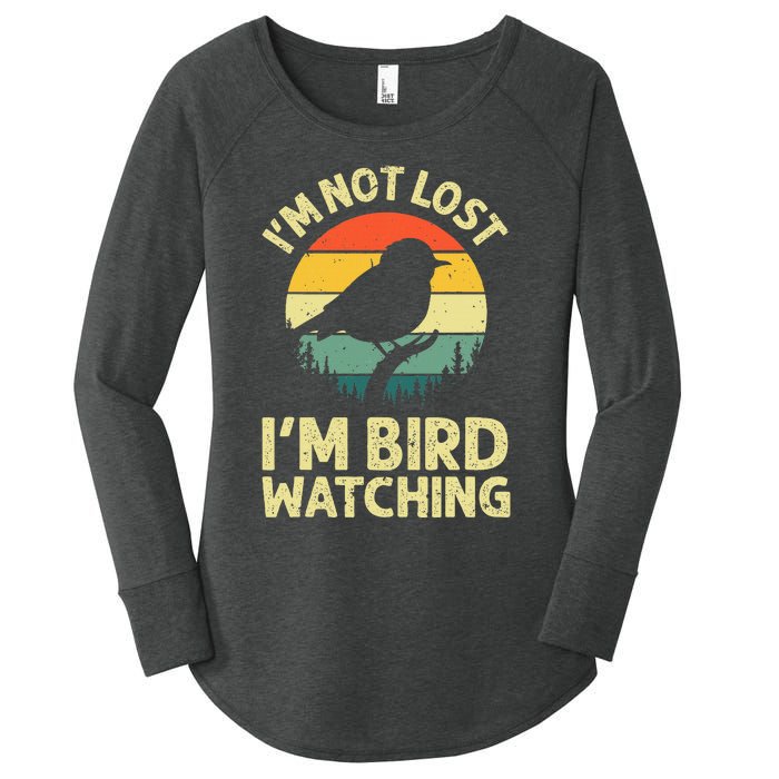 Cool Bird Watching Design Bird Watcher Birder Women's Perfect Tri Tunic Long Sleeve Shirt