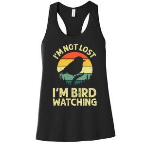 Cool Bird Watching Design Bird Watcher Birder Women's Racerback Tank