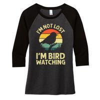 Cool Bird Watching Design Bird Watcher Birder Women's Tri-Blend 3/4-Sleeve Raglan Shirt