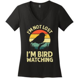 Cool Bird Watching Design Bird Watcher Birder Women's V-Neck T-Shirt