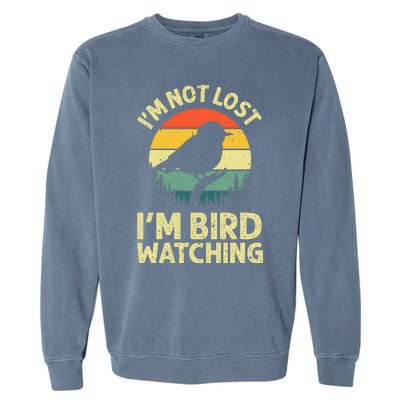 Cool Bird Watching Design Bird Watcher Birder Garment-Dyed Sweatshirt