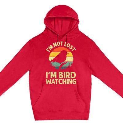 Cool Bird Watching Design Bird Watcher Birder Premium Pullover Hoodie