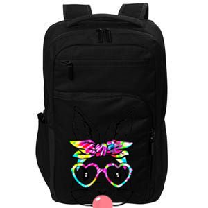 Cute Bunny With Bandana Heart Glasses Bubblegum Easter Day Gift Impact Tech Backpack