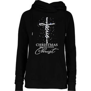 Christmas Begin With Christ Jesus Christian Jesus Xmas Gifts Womens Funnel Neck Pullover Hood