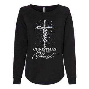 Christmas Begin With Christ Jesus Christian Jesus Xmas Gifts Womens California Wash Sweatshirt