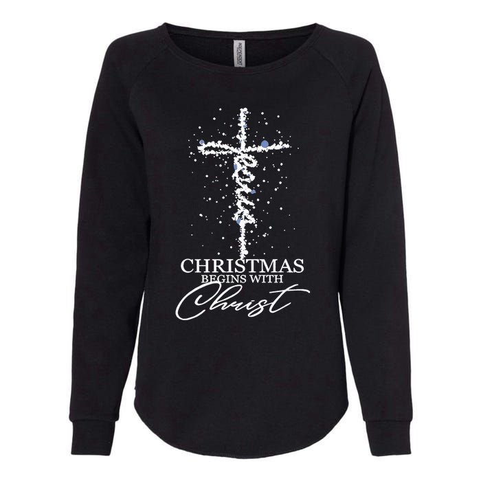 Christmas Begin With Christ Jesus Christian Jesus Xmas Gifts Womens California Wash Sweatshirt