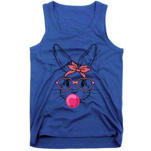 Cute Bunny With Heart Glasses Bubblegum Easter Day Cool Gift Tank Top