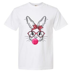 Cute Bunny With Heart Glasses Bubblegum Easter Day Cool Gift Garment-Dyed Heavyweight T-Shirt