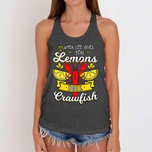 Crawfish Boil When Life Gives You Lemons Crayfish Festival Women's Knotted Racerback Tank