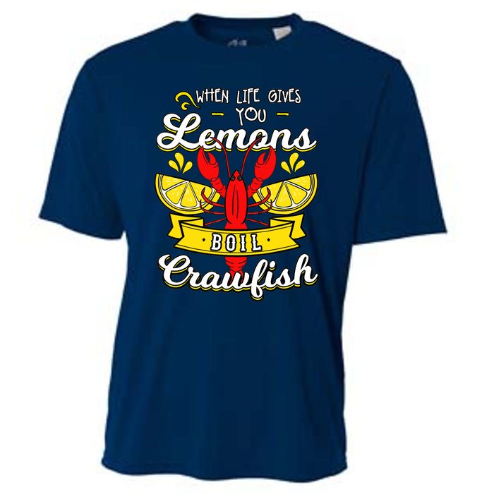 Crawfish Boil When Life Gives You Lemons Crayfish Festival Cooling Performance Crew T-Shirt